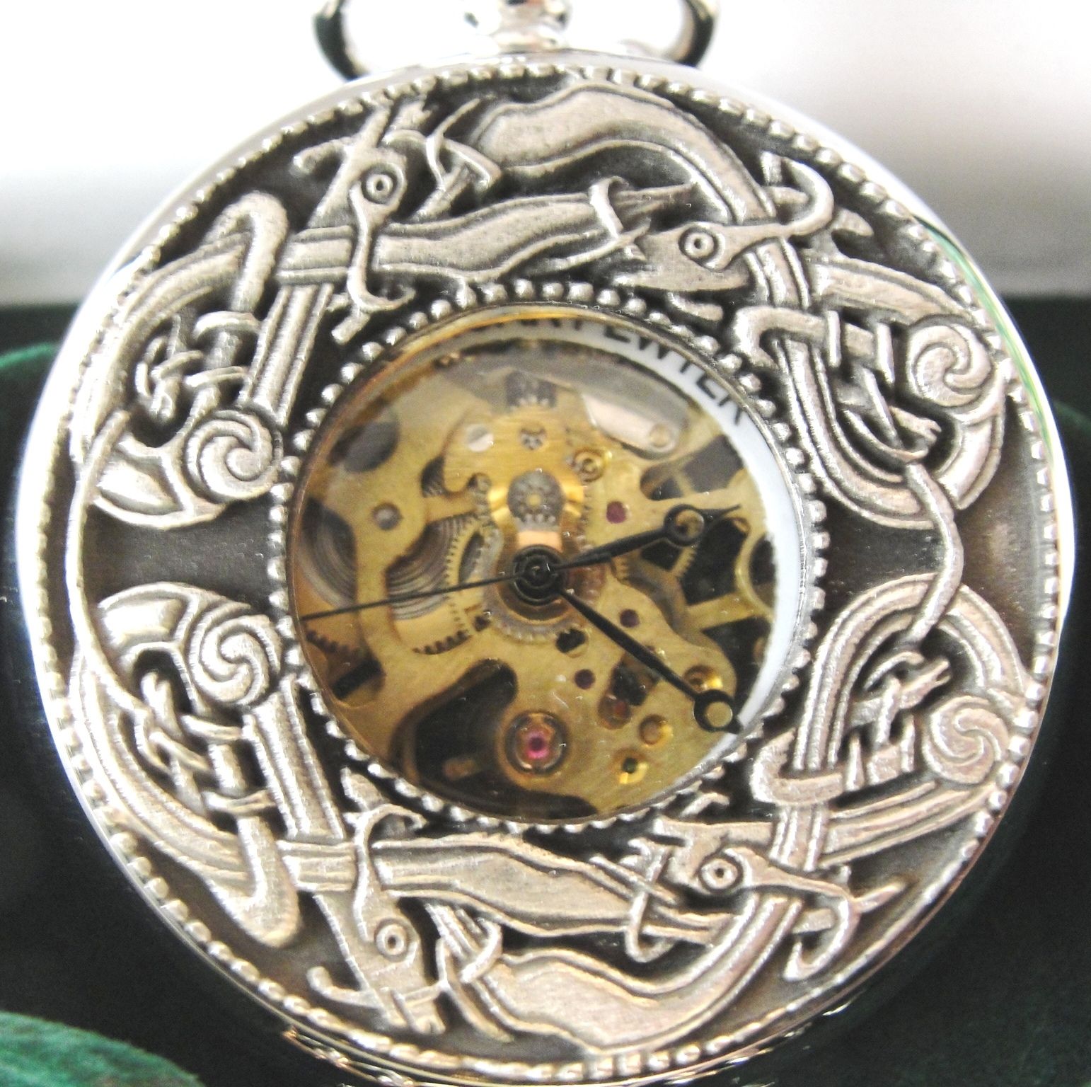 Irish Kells Design Mechanical Pocket Watch Mullingar Pewter Ireland Gift For Him 221906982147 7
