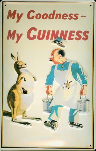 Guinness Metal Collectible SIGN Guinness Ten To One 1934 Embossed 8"X12"