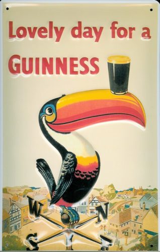 sg Guinness Toucan Weather Vane cork backed drinks coaster 