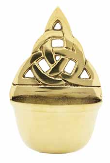 Celtic Solid Brass Trinity Knot Holy Water Font