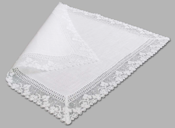 white linen handkerchief