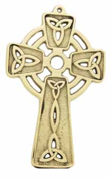 Brass Openwork Trinity Celtic Cross
