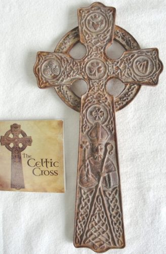Laser Engraved Celtic Cross St Patrick's Day Gift Personalized Irish Gaelic wood 