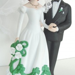 Shamrock Bride And Groom Wedding Cake Topper Or Figurine House